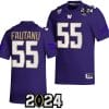 Troy Fautanu Jersey #55 Washington Huskies 2024 College Football Playoff National Championship Purple
