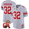 TreVeyon Henderson Jersey #32 Ohio State Buckeyes Mascot Patch College Football Gray