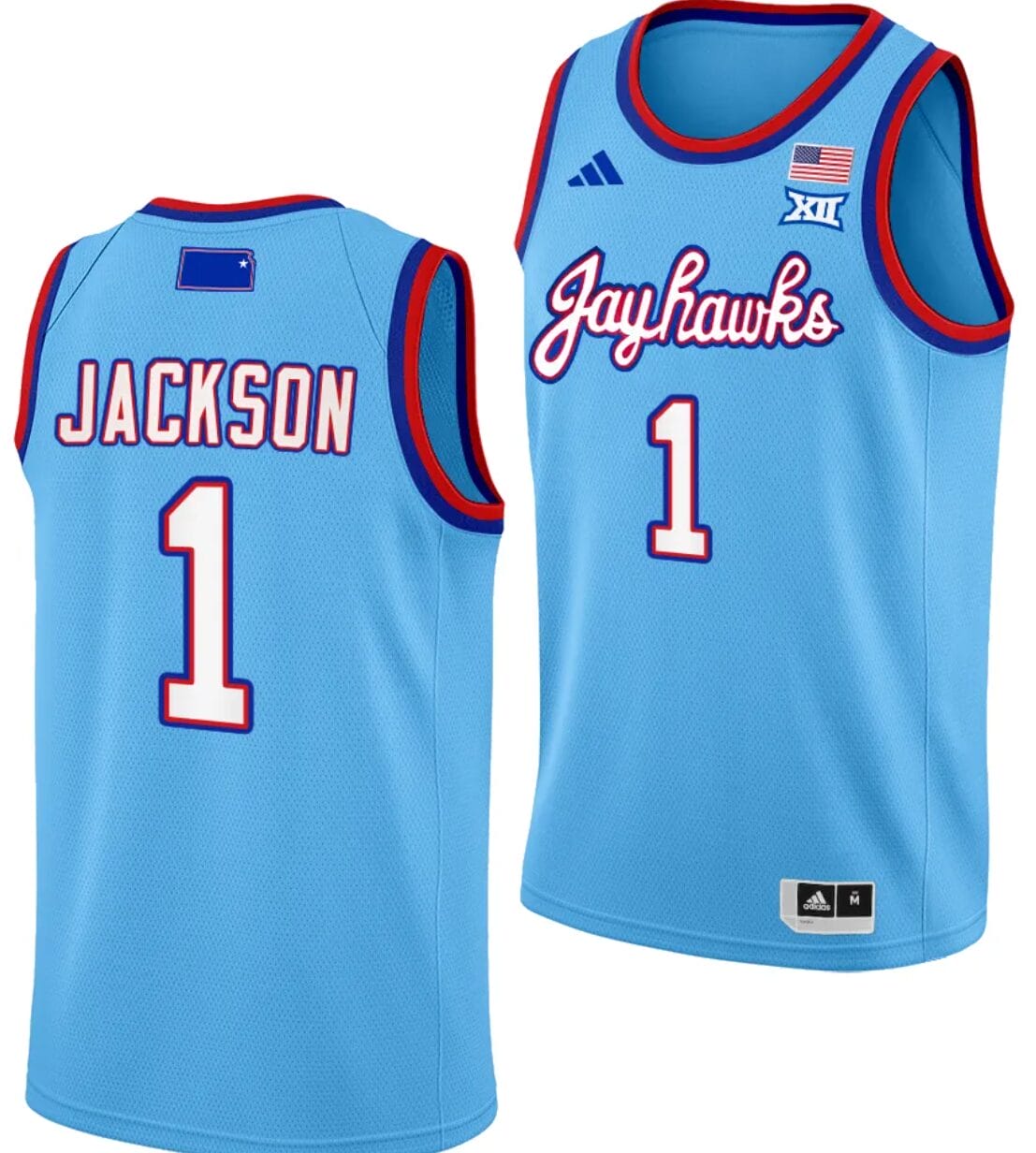 Taiyanna Jackson Jersey #1 Kansas Jayhawks Basketball DRIP Alternate 2023-24 Baby Blue