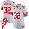 TreVeyon Henderson Jersey #32 Ohio State Buckeyes Football 2023 Stitched Brutus Buckeye Patch Gray