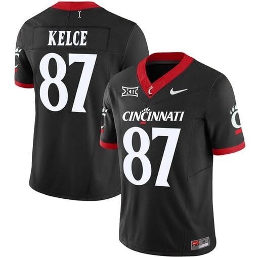 Travis Kelce Jersey #87 Cincinnati Bearcats Vapor Limited College Football All Stitched Black