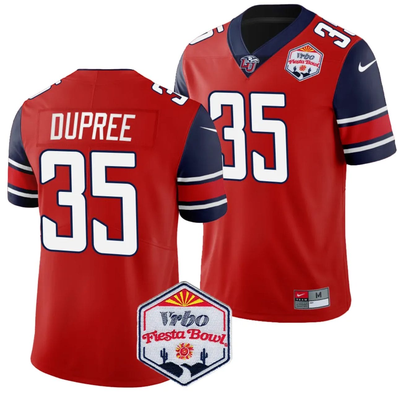 Tyren Dupree Jersey #35 Liberty Flames Fiesta Bowl Patch 2024 Football Red
