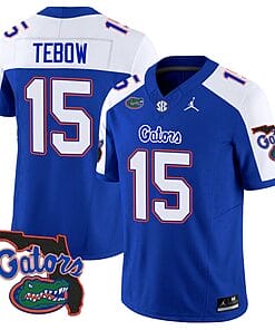 Tim Tebow Jersey #15 Florida Gators Vapor Limited Florida Map College Football Royal Alternate