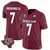 Texas A&M Aggies Moose Muhammad III Jersey #7 Vapor Limited College Football Maroon