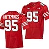 Texas Tech Red Raiders Jaylon Hutchings Jersey #95 College Football Throwback Stitched Red