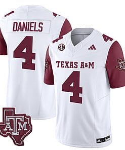 Texas A&M Aggies Amari Daniels Jersey #4 Vapor Limited College Football Maroon Sleeves