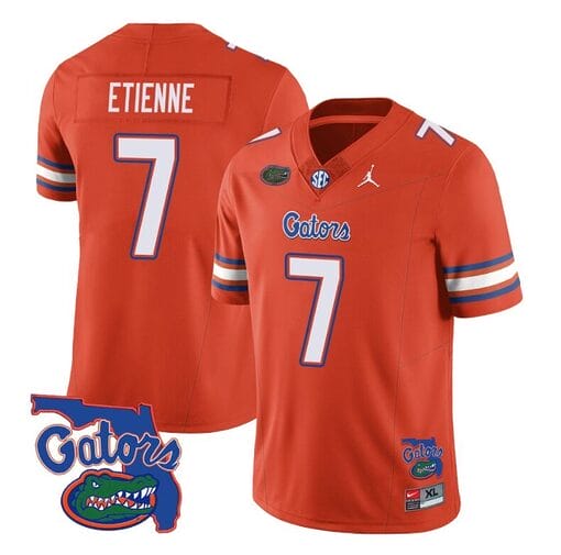 Trevor Etienne Jersey #7 Florida Gators Vapor Limited College Football Orange