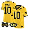 Tom Brady Jersey #10 Michigan Wolverines 1000 Wins Patch Vapor College Football Maize