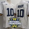 Tom Brady Jersey #12 Michigan Wolverines Football 2023 National Champions Patch White