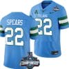 Tyjae Spears Jersey #22 Tulane Green Wave 2022 ACC Football Championship Blue
