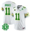 Trikweze Bridges Jersey #11 Oregon Ducks Honor Spencer Webb Patch Football White