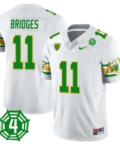 Trikweze Bridges Jersey #11 Oregon Ducks Honor Spencer Webb Patch Football White
