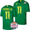 Troy Franklin Jersey #11 Oregon Ducks Fiesta Bowl Patch 2024 Football Green
