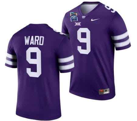 Treshaun Ward Jersey #9 Kansas State Wildcats 2023 Pop-Tarts Bowl Football Purple
