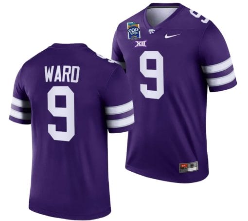 Treshaun Ward Jersey #9 Kansas State Wildcats 2023 Pop-Tarts Bowl Football Purple