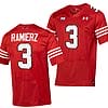 Texas Tech Red Raiders Bryce Ramierz Jersey #3 College Football Throwback Stitched Red