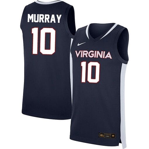 Taine Murray Jersey #10 Virginia Cavaliers College Basketball Stitched Navy