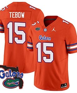Tim Tebow Jersey #15 Florida Gators Vapor Limited Florida Map College Football Orange
