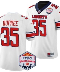 Tyren Dupree Jersey #35 Liberty Flames Fiesta Bowl Patch 2024 Football White