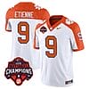 Travis Etienne Jersey #9 Clemson Tigers Vapor Limited Champions Patch College Football Stitched Inverted