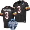 Taulia Tagovailoa Jersey #3 Maryland Terrapins 2023 Music City Bowl Patch Football Black