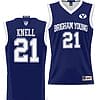 Trevin Knell Jersey #21 BYU Cougars NIL College Basketball Jersey Lightweight Navy