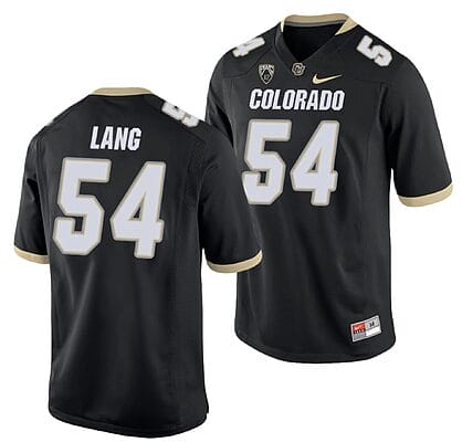 Terrance Lang Jersey #54 Colorado Buffaloes College Football Game Black