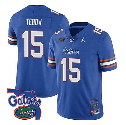 Tim Tebow Jersey #15 Florida Gators Vapor Limited College Football Royal