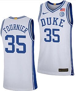 Toby Fournier Jersey #35 Duke Blue Devils College Basketball White
