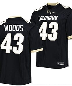 Trevor Woods Jersey #43 Colorado Buffaloes College Football Untouchable Replica Black