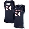 Tristan How Jersey #24 Virginia Cavaliers College Basketball Stitched Navy