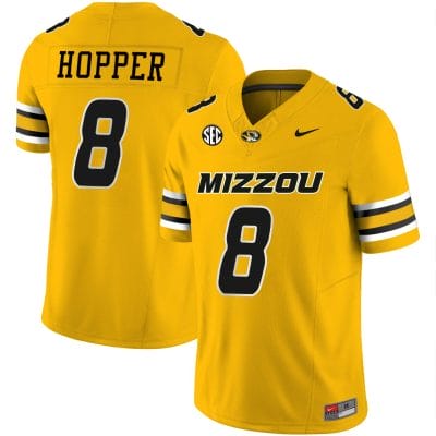 TyRon Hopper Jersey #8 Missouri Tigers Vapor Limited College Football Stitched Gold