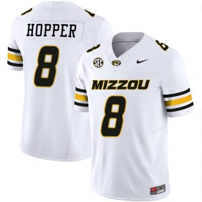 TyRon Hopper Jersey #8 Missouri Tigers Vapor Limited College Football Stitched White