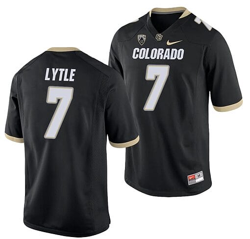 Tyler Lytle Jersey #7 Colorado Buffaloes College Football Game Black