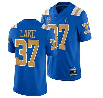 UCLA Bruins Carnell Lake Jersey #37 Blue College Football Uniform