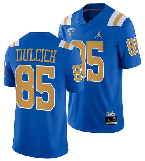 UCLA Bruins Greg Dulcich Jersey #85 Blue College Football Uniform