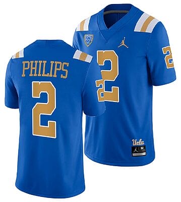 UCLA Bruins Kyle Philips Jersey #2 Blue College Football Uniform