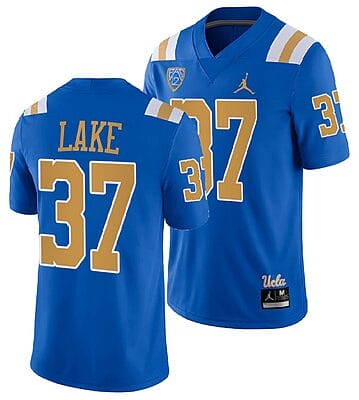 UCLA Bruins Quentin Lake Jersey #37 Blue College Football Uniform