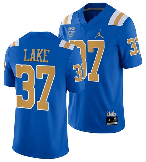 UCLA Bruins Quentin Lake Jersey #37 Blue College Football Uniform