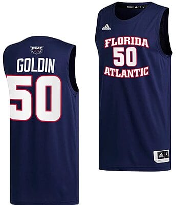 Vladislav Goldin Jersey #50 FAU Owls College Basketball Replica Navy