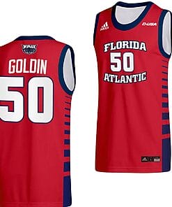 Vladislav Goldin Jersey #50 FAU Owls College Basketball Replica Red