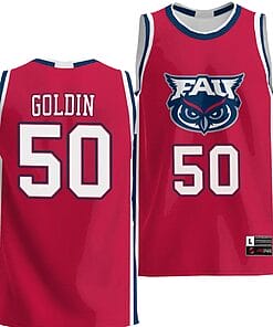 Vladislav Goldin Jersey #50 FAU Owls NIL College Basketball Lightweight Red