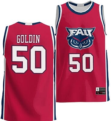 Vladislav Goldin Jersey #50 FAU Owls NIL College Basketball Lightweight Red