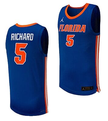Will Richard Jersey #5 Florida Gators College Basketball 2023-24 Replica Uniform Royal