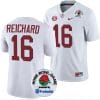 Will Reichard Jersey #16 Alabama Crimson Tide Rose Bowl Game 2024 Patch College Football Playoff White