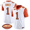 Will Shipley Jersey #1 Clemson Tigers Vapor Limited Acc Patch College Football Stitched Orange Sleeves