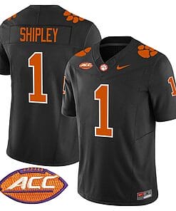 Will Shipley Jersey #1 Clemson Tigers Vapor Limited Acc Patch College Football Stitched Black