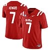 Walker Howard Jersey #7 Ole Miss Rebels Football All Stitched Red