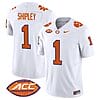 Will Shipley Jersey #1 Clemson Tigers Vapor Limited Acc Patch College Football Stitched White
