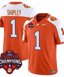 Will Shipley Jersey #1 Clemson Tigers Vapor Limited Champions Patch College Football Stitched Alternate
